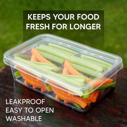 Food Storage Container with Lid Clear Reusable Plastic Meal Prep Takeaway Boxes