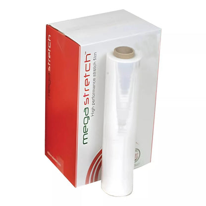 Clear Pallet Wrap Megastretch Shrink Wrapping Film Non Extended 500mm x 300m 17mu 2.5 KG