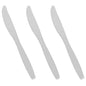 Plastic Cutlery Set White Heavy Duty Reusable Spoons Forks Knives Mix