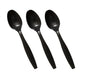 Plastic Cutlery Set Black Heavy Duty Reusable Spoons Forks Knives Mix Tithe