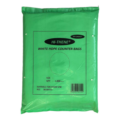 White HDPE Plastic Butcher Counter Bags Meat Storage Freezing - All Sizes