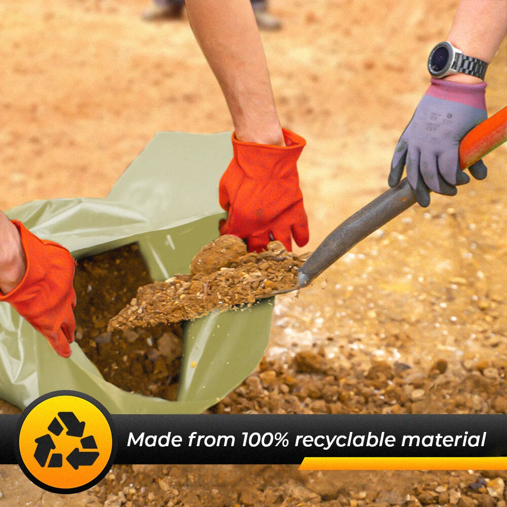 Heavy Duty Rubble Sacks Military Green Construction Builder Bags 36" x 48" 350 Gauge