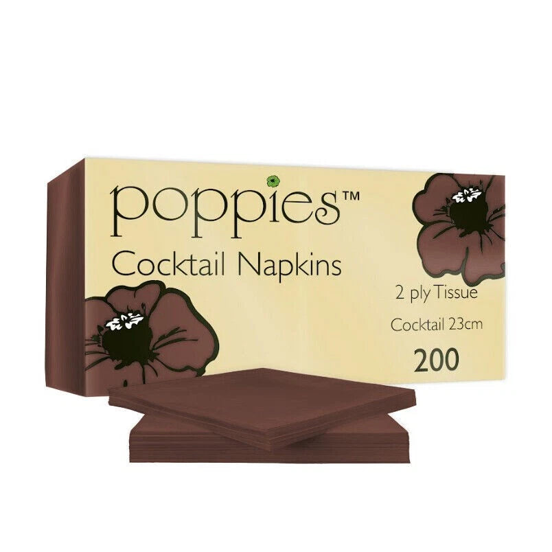 Cocktail Paper Napkins Colored Serviettes Tissue Paper 24cm x 24cm 2ply