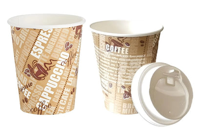 Disposable Coffee Paper Cups Restaurants Catering Supply - 8 / 10 / 12oz