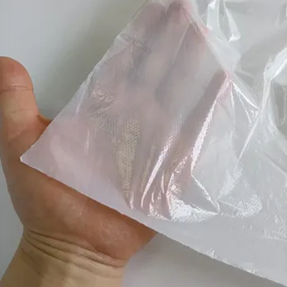 White HDPE Plastic Butcher Counter Bags Meat Storage Freezing - All Sizes