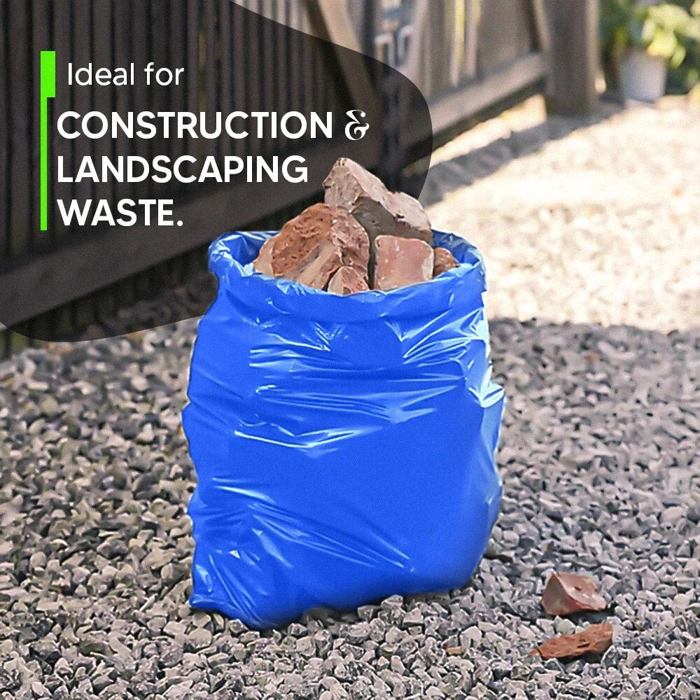 100 x Blue Heavy Duty Rubble Sacks Construction Builder Bags 36" x 48" 400-500g