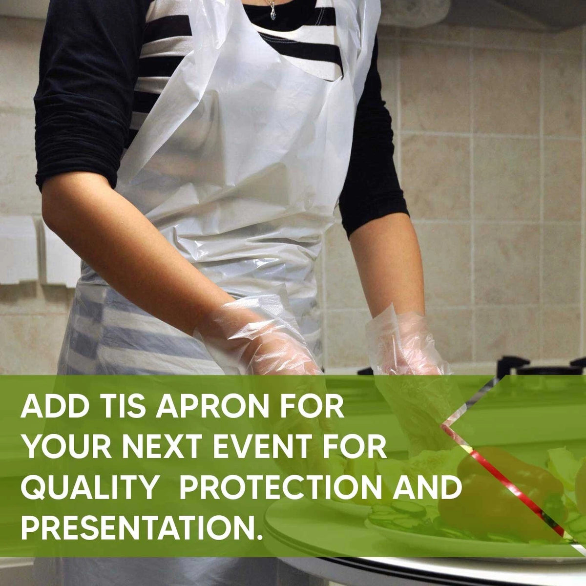 Disposable Plastic Apron White PPE Waterproof Apron 300pcs 45" x 27"