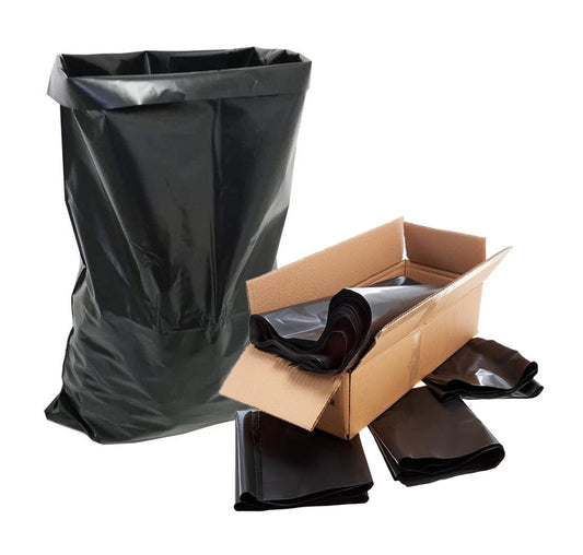 Heavy Duty Rubble Sacks Black Construction Builder Bags 20" x 30" 500 Gauge