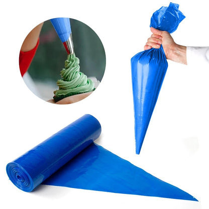Disposable Icing Piping Bags Blue Sticky Savoy Cake Decoration Pastry Bag 21"