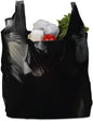 Vest Carrier Bags 11" x 17" x 21" 18mu Black Heavy Duty Plastic Carry Bags for Apparel Shopping Supermarket Groceries (1000)