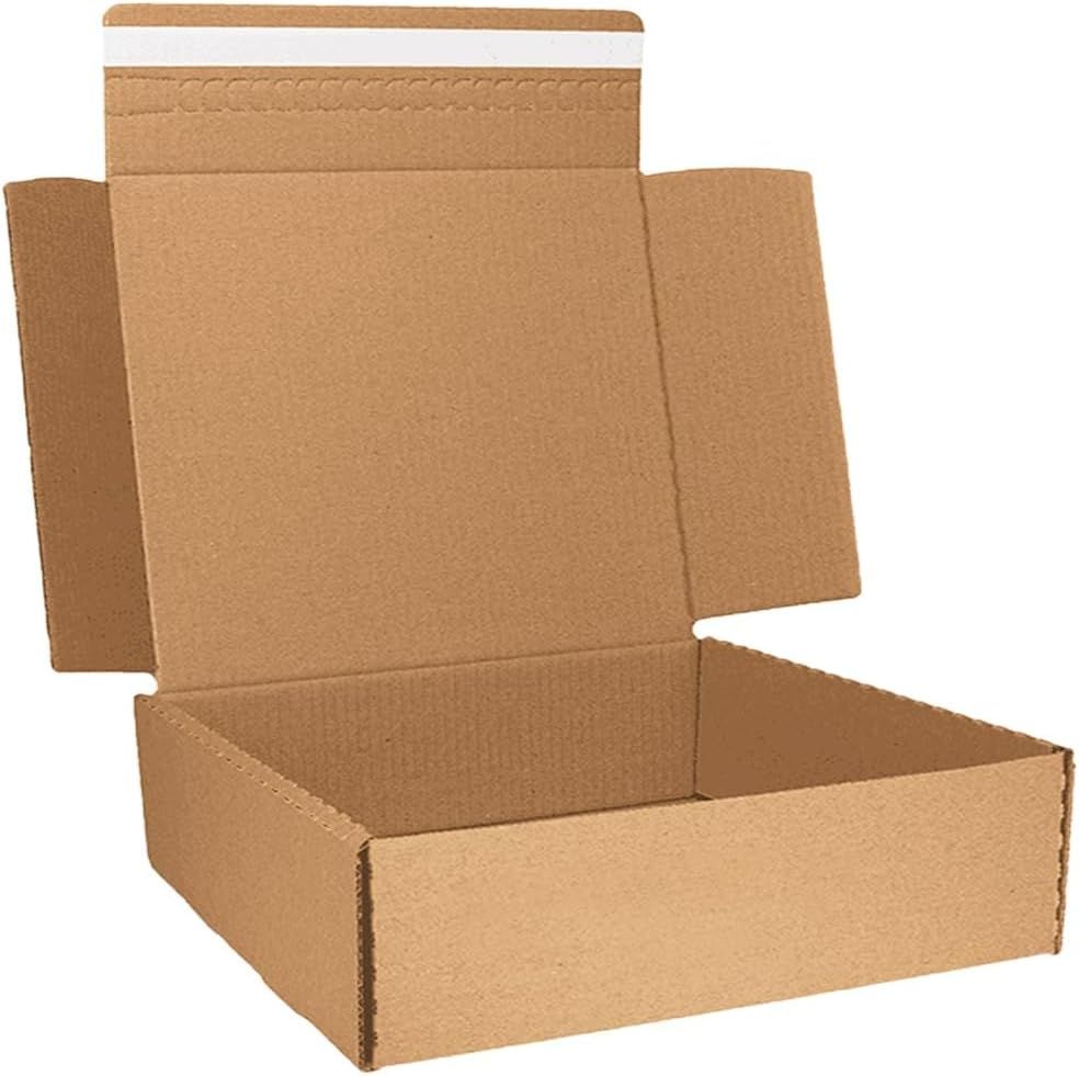 Cardboard Box with Peel & Seal Adhesive Stripe for Large Letter Parcel Ecommerce