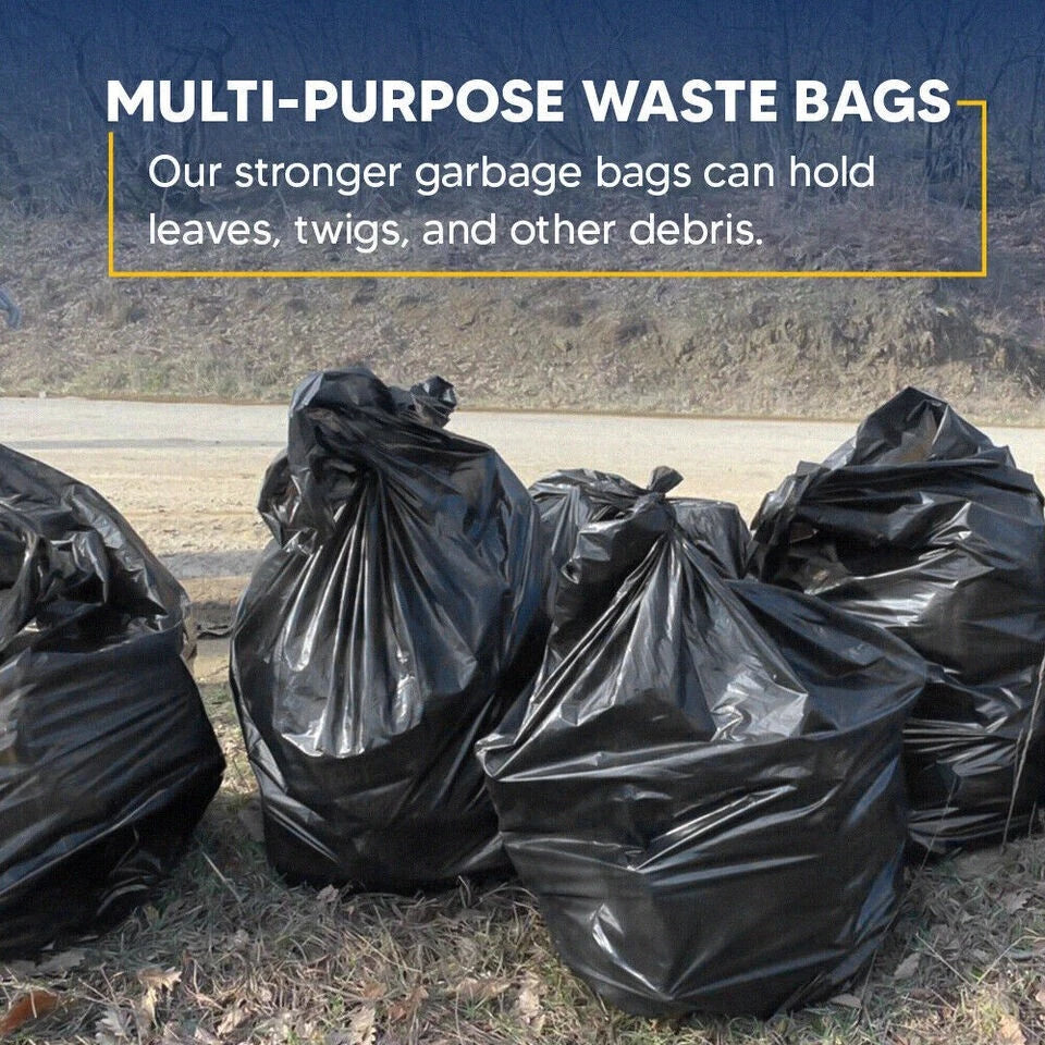 5 x Bin Liner Bags Black Rubbish Refuse Sacks 20 Bags per Roll 18" x 39" x 34"