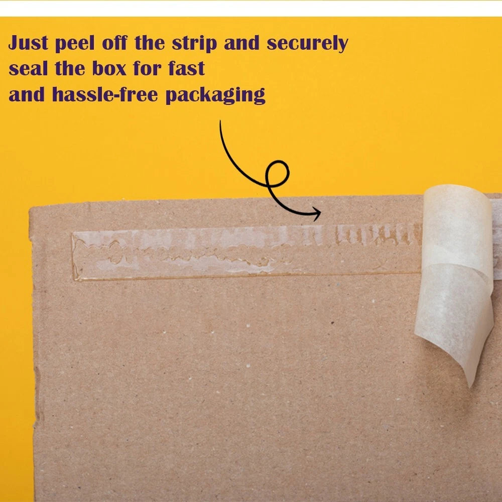 Corrugated Cardboard Boxes Self Adhesive Sticky Stripe Large Letter Box 10pcs