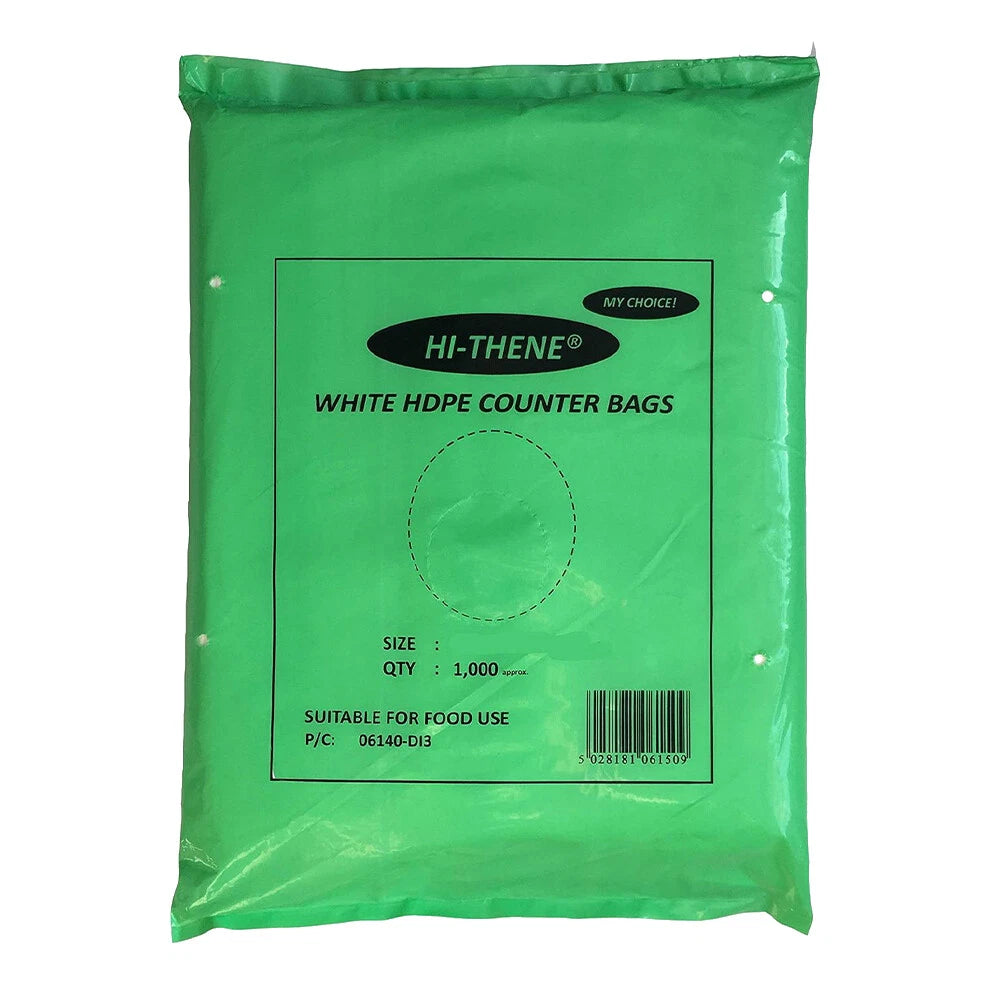 10000 x White HDPE Counter Bags for Meat Storage Freezing - All Sizes