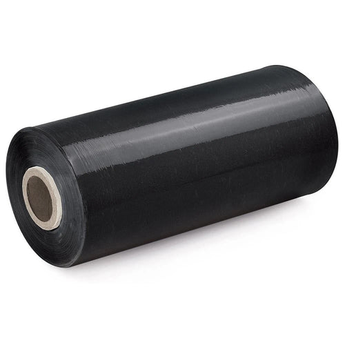 Machine Pallet Wrap Black Industrial Big Stretch Shrink Wrap Roll - 500mm x 1500m, 23mu