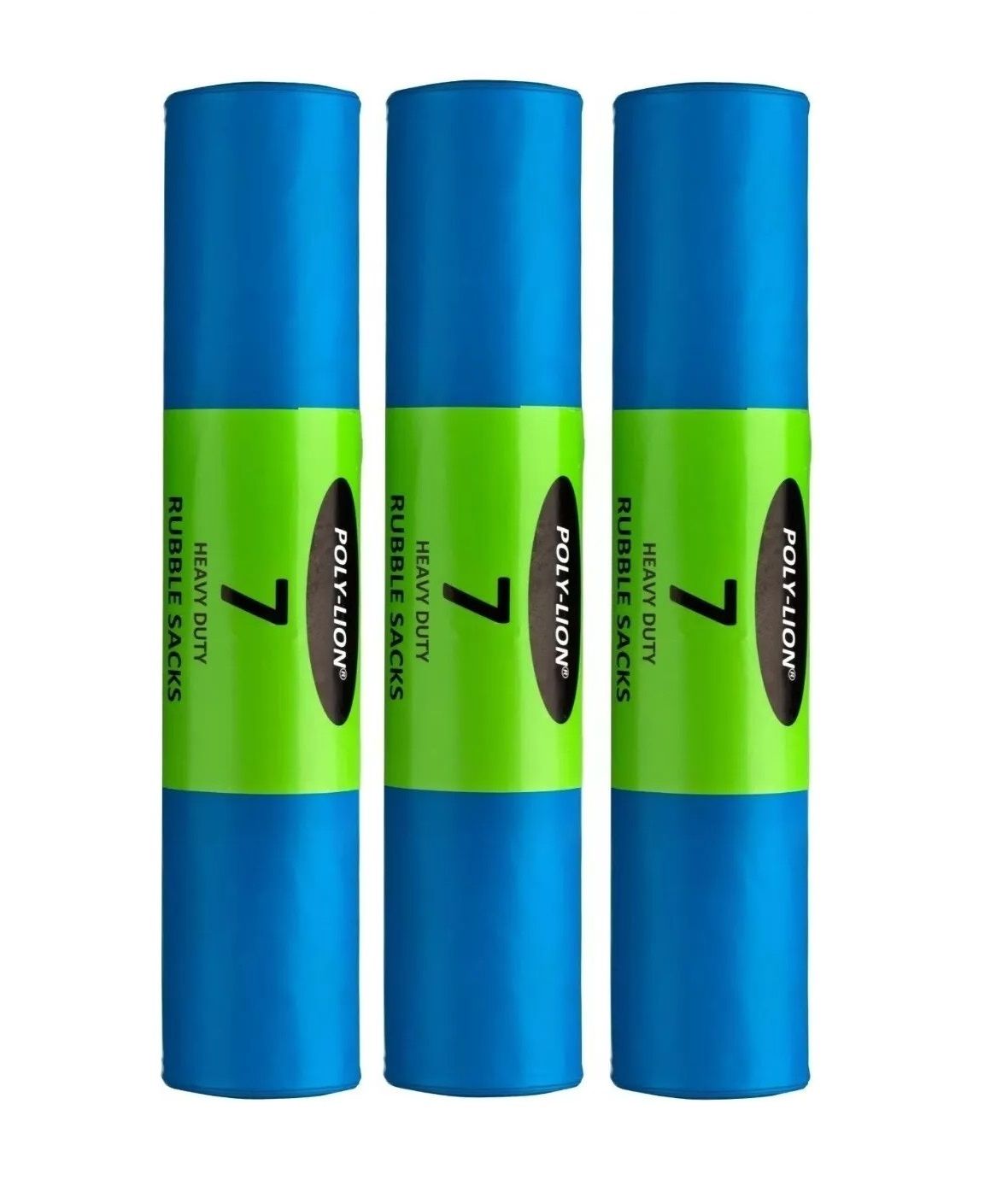 Heavy Duty Rubble Sacks Blue Builder Bags (7 Bags per Roll) - 20" x 30" 400Gauge - 20 to 25kg Capacity