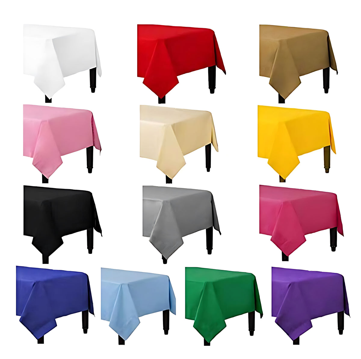 Disposable Paper Table Cloth Cover Square Folded Table Cloth - 90cm x 90cm