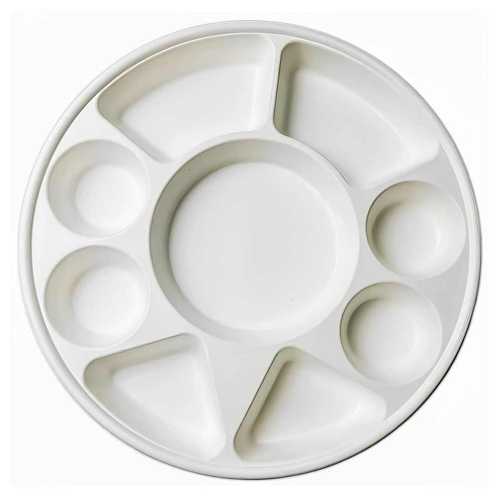 50X Sugarcane Bagasse 9 Compartment Plates Biodegradable Section Plates - 12" (30cm)