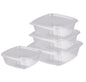 Reusable Plastic Hinged Lid Salad Containers - Select Size