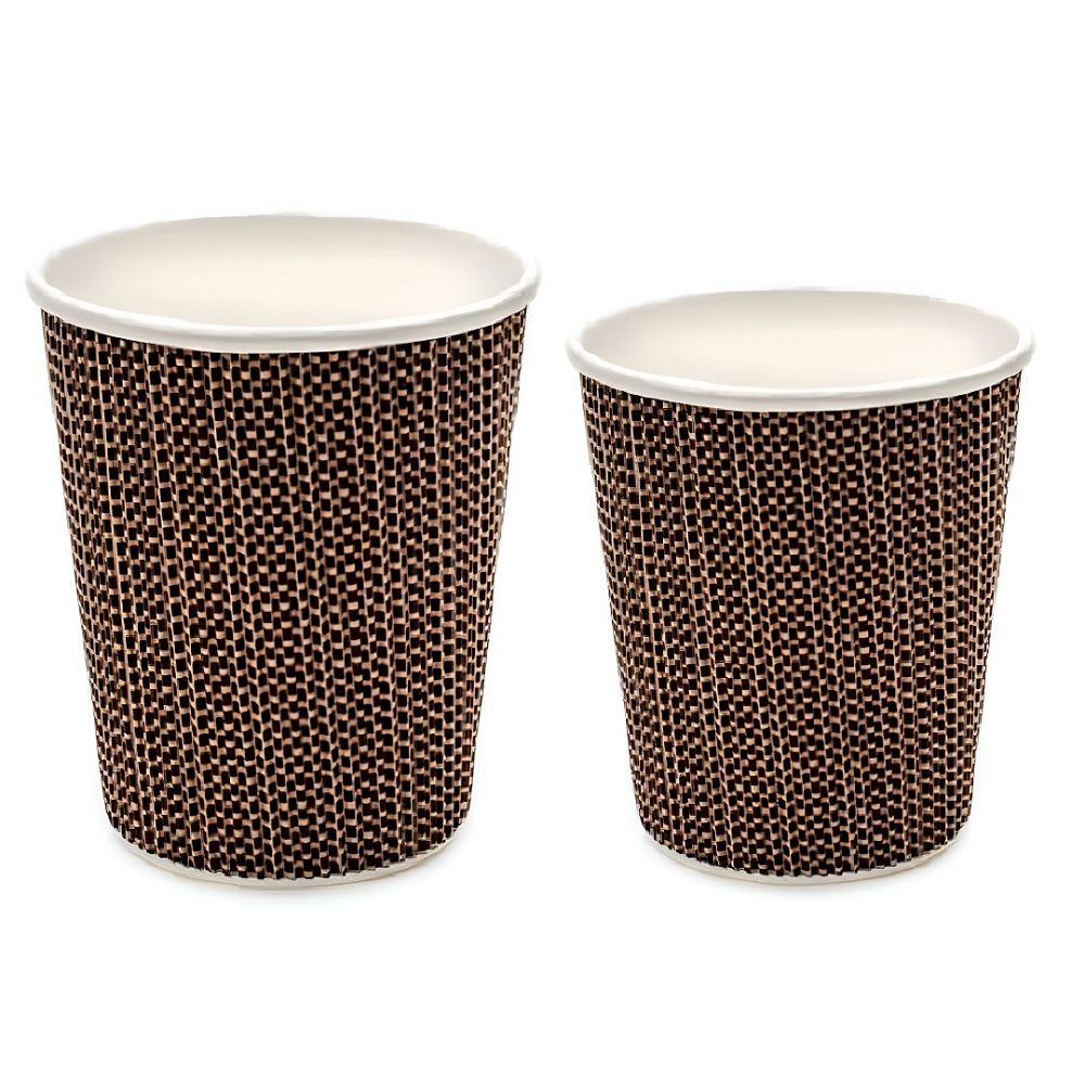 Gold Ripple Wall Coffee Cups Paper Coffee Cups for Caffe Restaurants