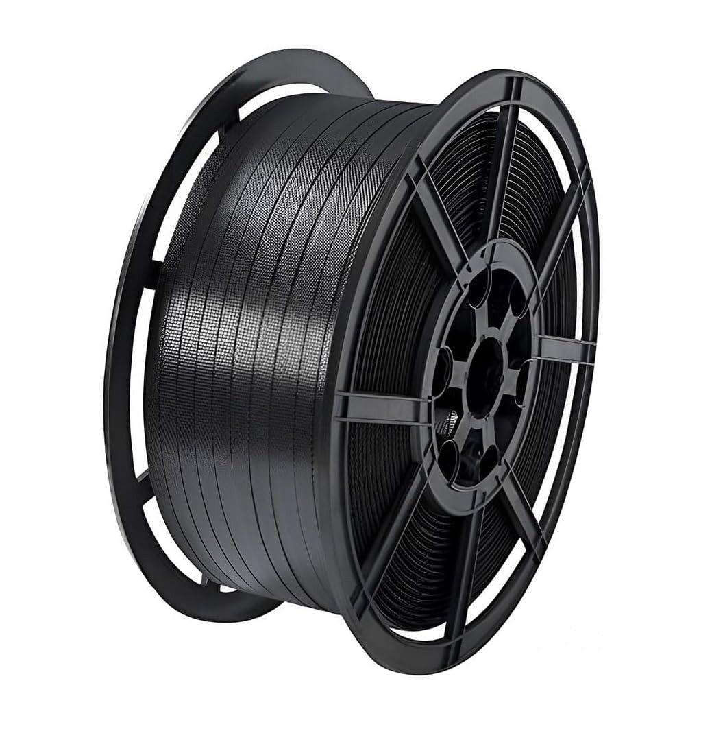 Pallet Strapping Banding Coil Black Polypropylene Coil for Packing - 1000m x 12mm