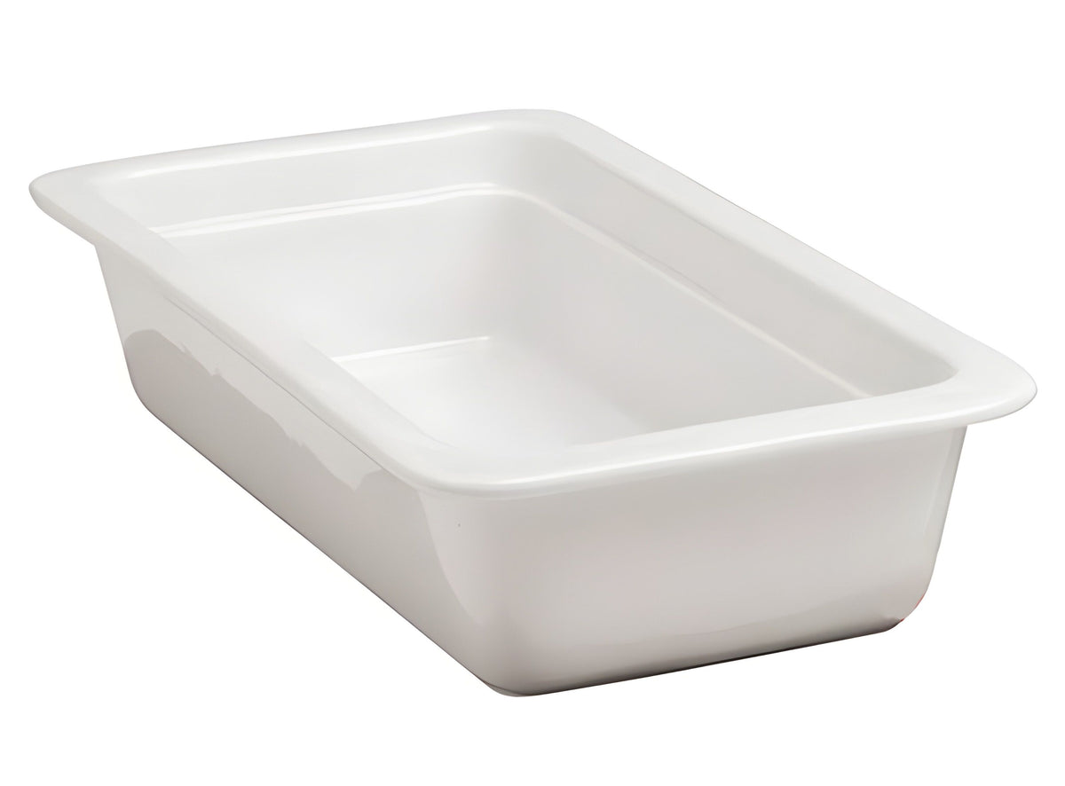 Plastic Food Serving Tray White Reusable Tray for Catering Kitchen - 7" x 9"