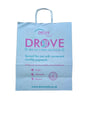 300 x Paper Bags with Rope Handle White Drove Misprinted Bags 33cm x 26cm x 12cm