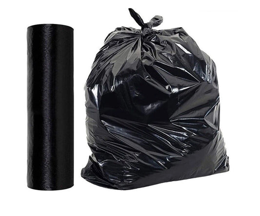 10 x Bin Liner Bags Black Rubbish Refuse Sacks 10 Bags per Roll 18" x 39" x 34"
