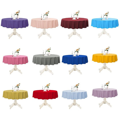 Plastic Table Cloth Reusable Waterproof Wipeable Table Protector Cover 84"