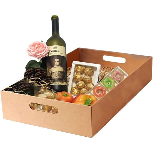 10 x Cardboard Gift Hamper Tray for Christmas New Years Parties 16" x 10.5" x 4"