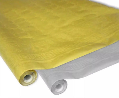Paper Banquet Roll Disposable Table Cover Banqueting Roll Gold Silver 5m x 1.20m