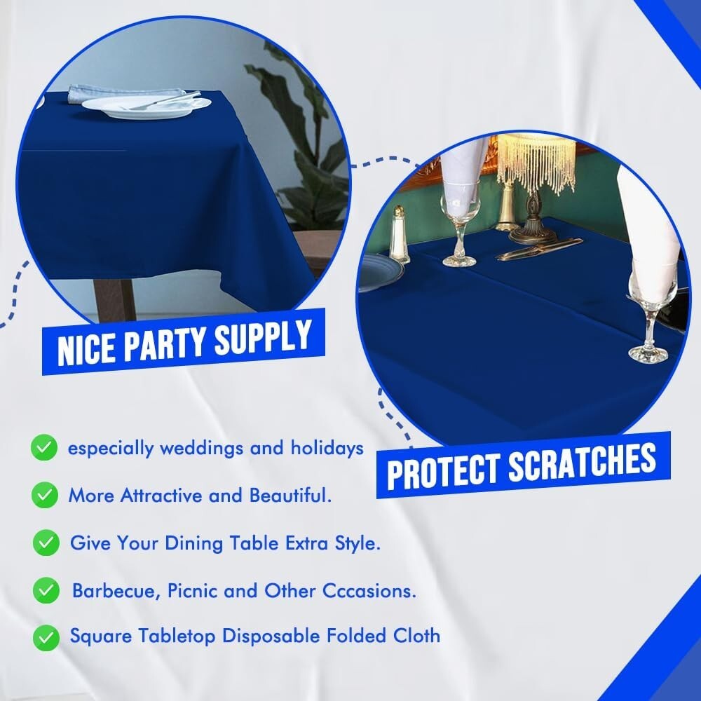 Disposable Paper Table Cover 90cm x 90cm for Parties Catering Weddings Camping