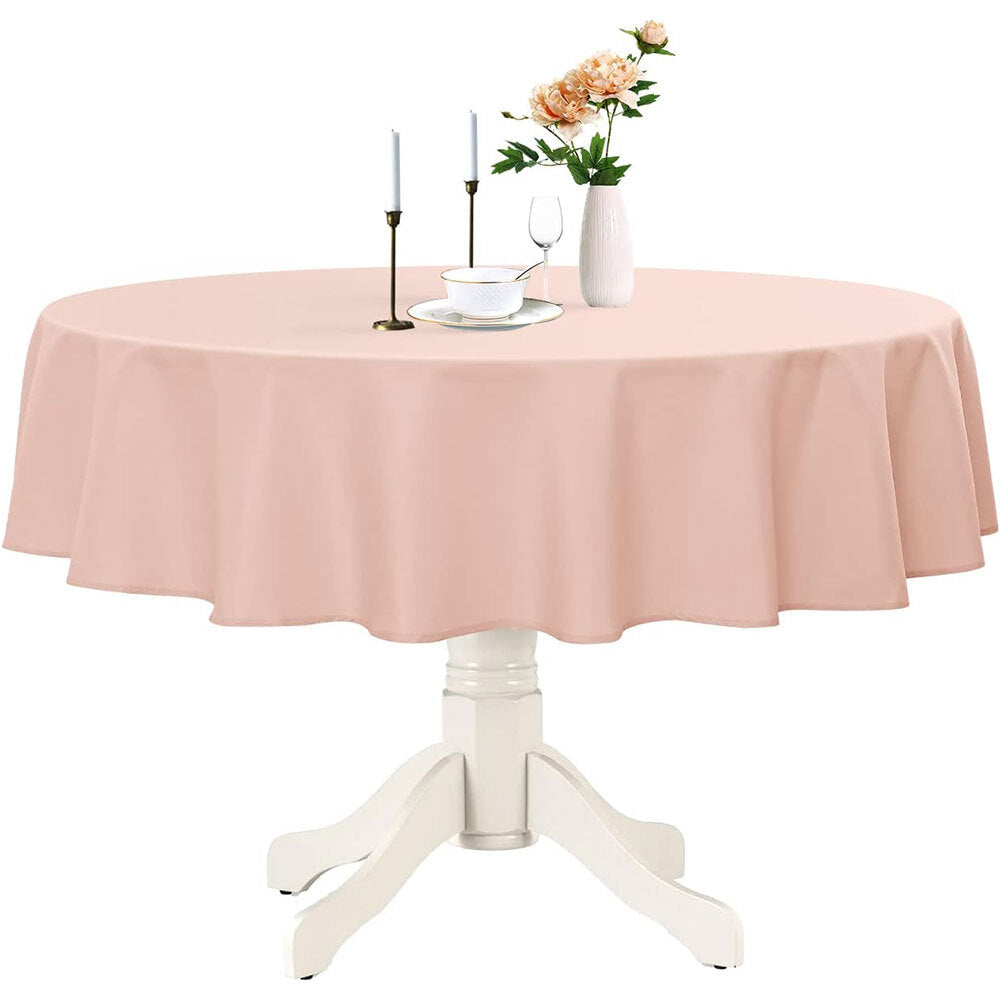 Plastic Table Cloths 84" (213cm) Light  Pink Heavy Duty Plastic Table Covers