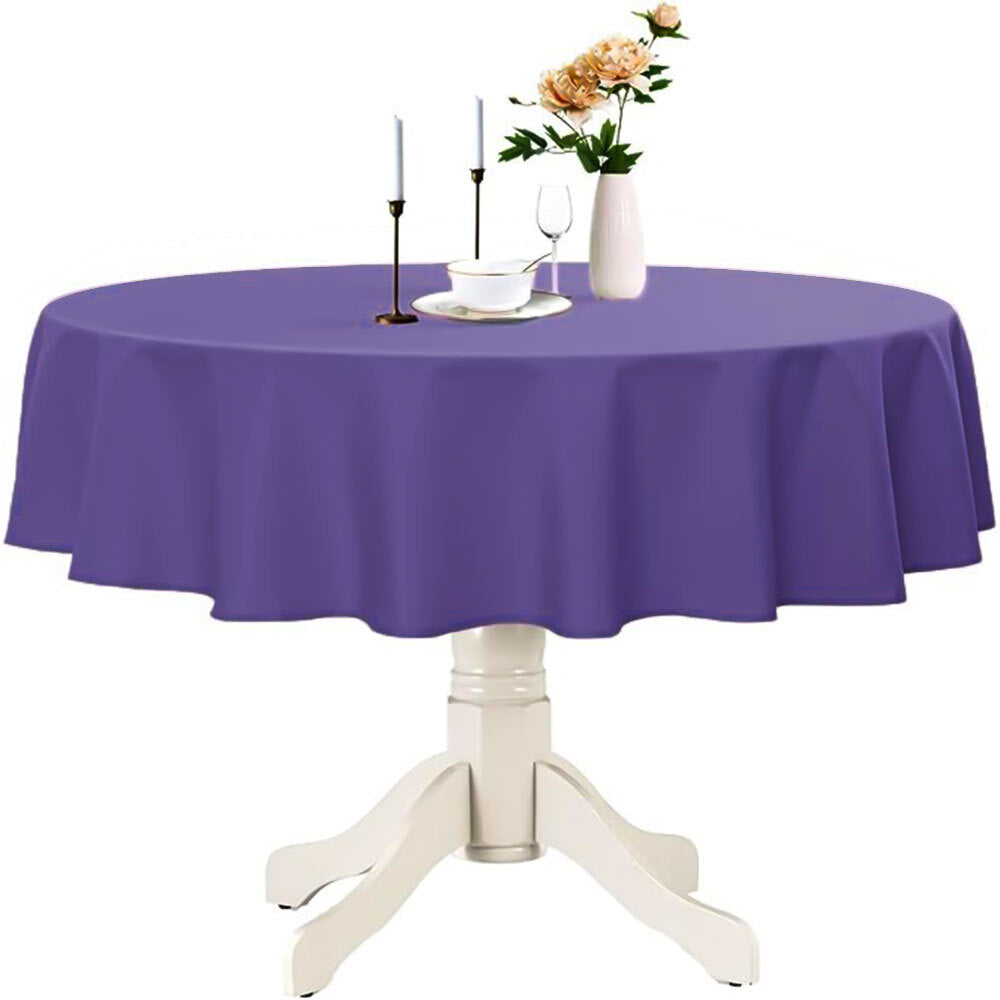 Plastic Table Cloths 84" (213cm) Purple Heavy Duty Plastic Reusable Table Covers