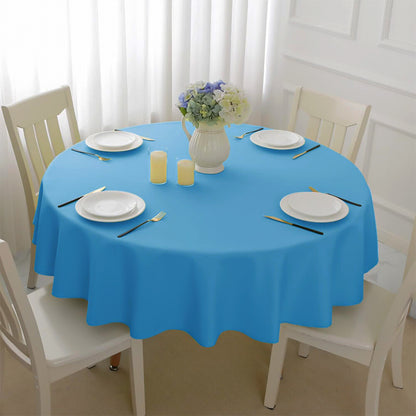 Plastic Table Cloths 84" (213cm) Baby Blue Heavy Duty Plastic Table Covers