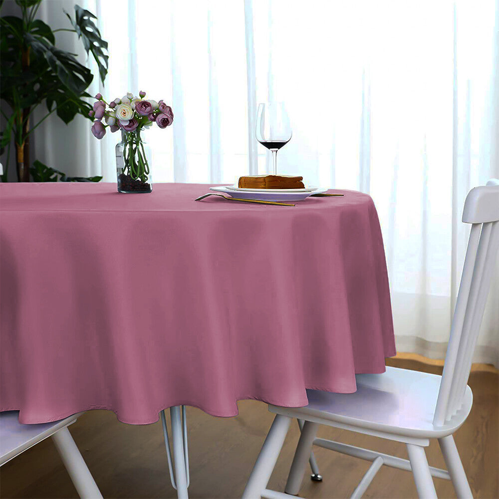 Plastic Table Cloths 84" (213cm) Burgundy Heavy Duty Plastic Table Covers