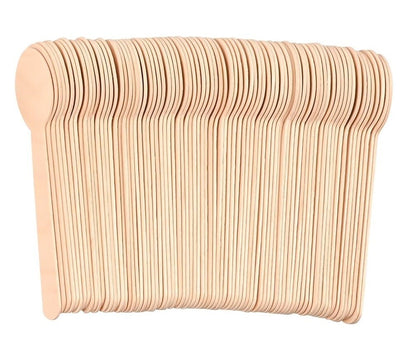 200 x Disposable Wooden Spoons Birchwood Cutlery Set for Party Catering Weddings