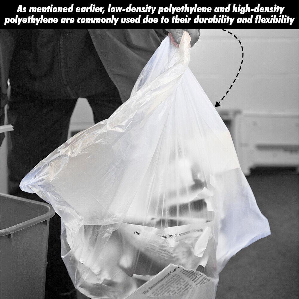 100 x Clear Bin Bags Heavy Duty Rubbish Garbage Trash Bin Bags for Wastage