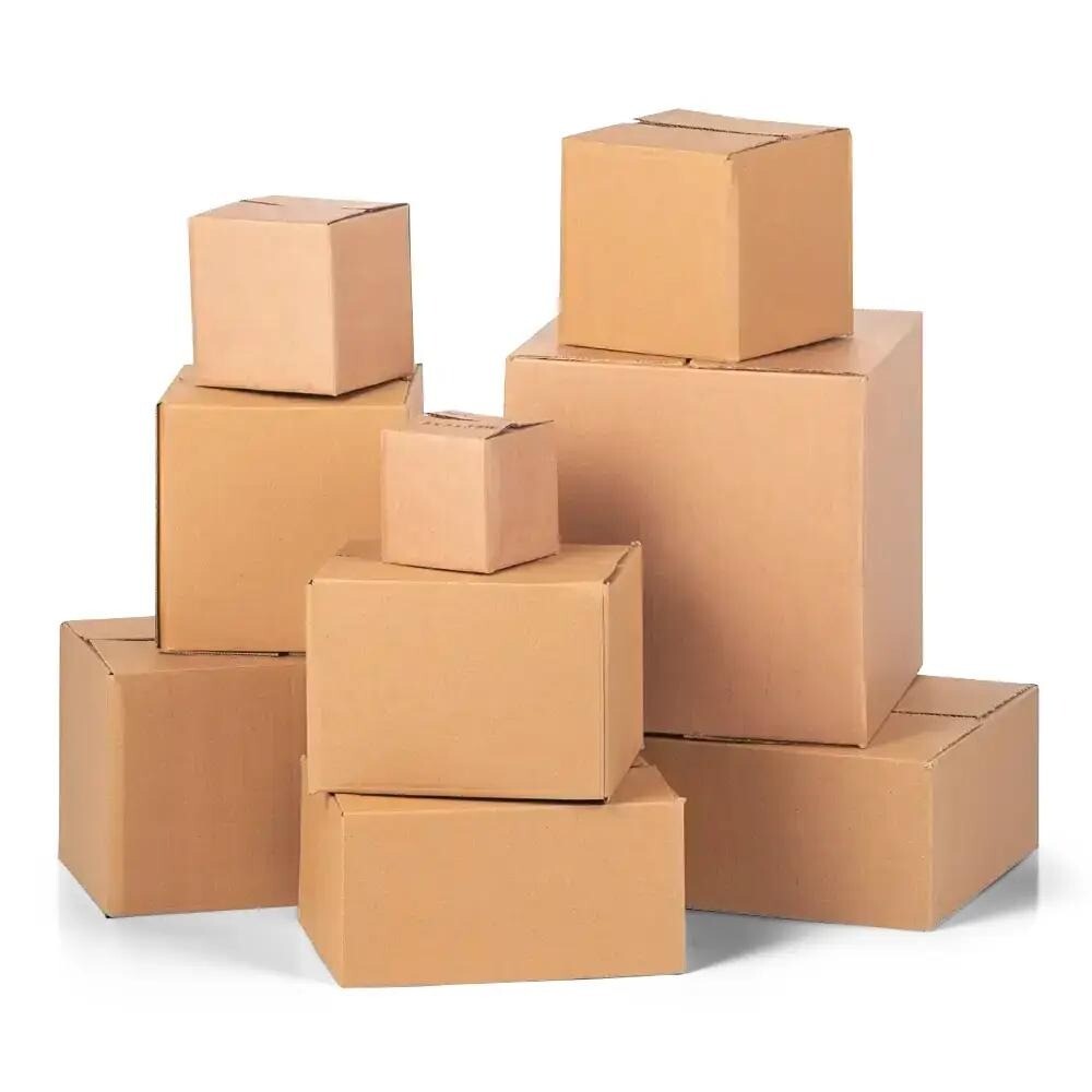 Single Wall Cardboard Boxes 15" x 10" x 10" Square Postage Postal Box for Shipping