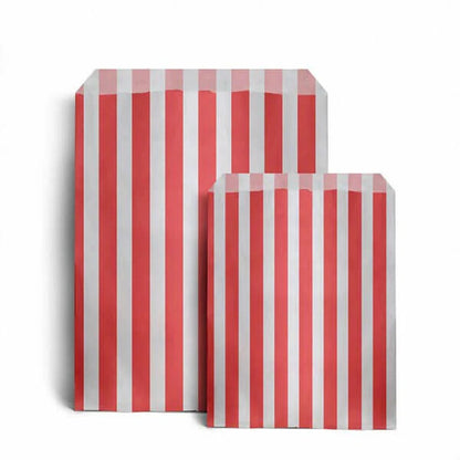 1000 x Candy Paper Bags Striped Sweets Treats Parties Birthday Wedding 7" x 9"