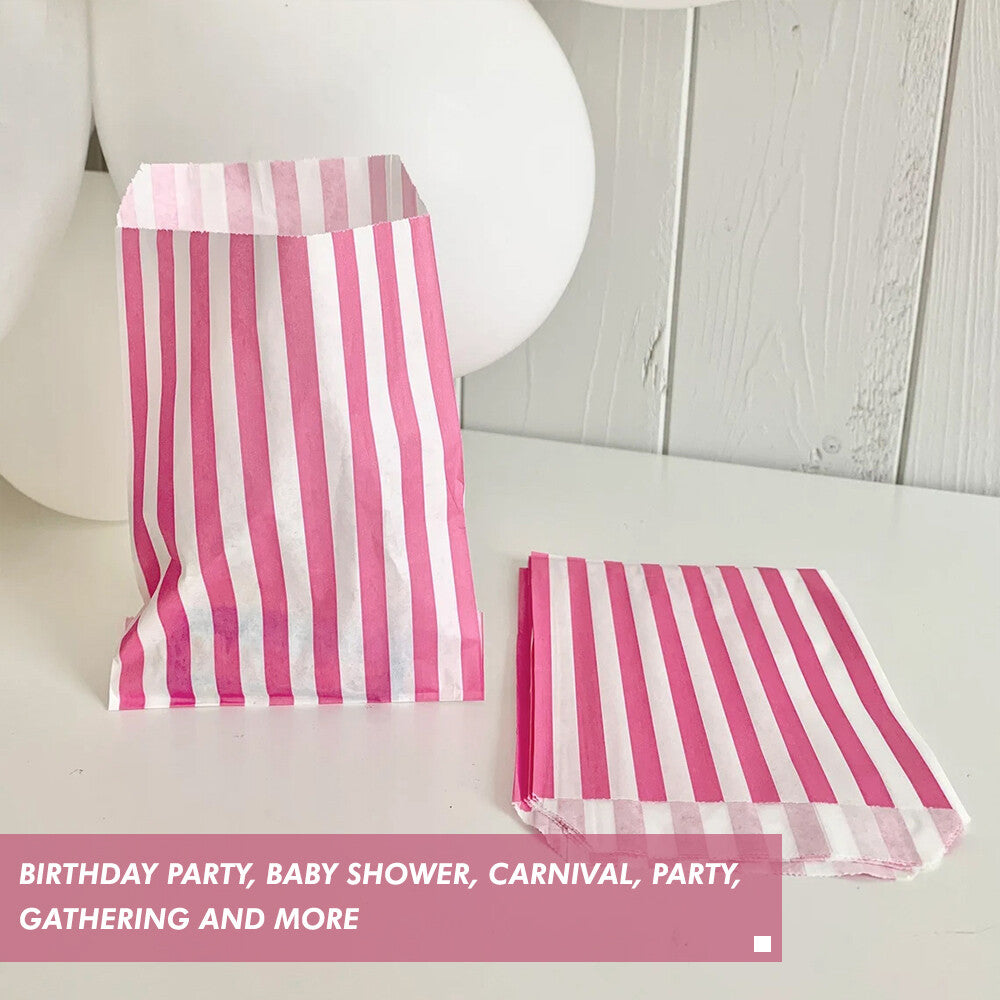 1000 x Candy Paper Bags Striped Sweets Treats Parties Birthday Wedding 7" x 9"