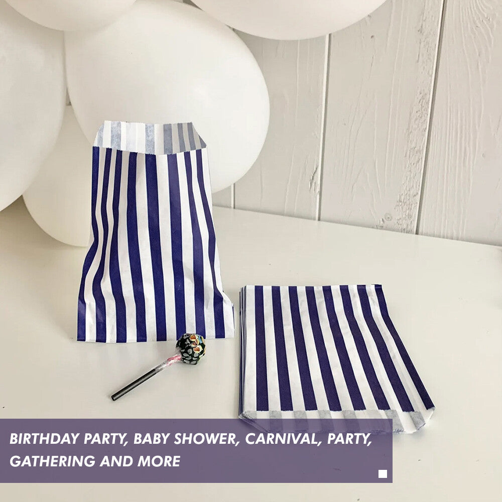 500 x Candy Paper Bags Striped Sweets Treats Parties Birthday Weddings 5" x 7"