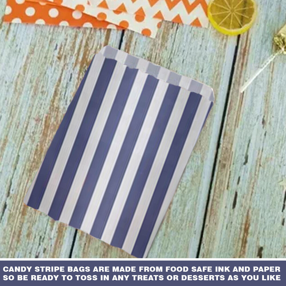 1000 x Candy Paper Bags Striped Sweets Treats Parties Birthday Wedding 7" x 9"