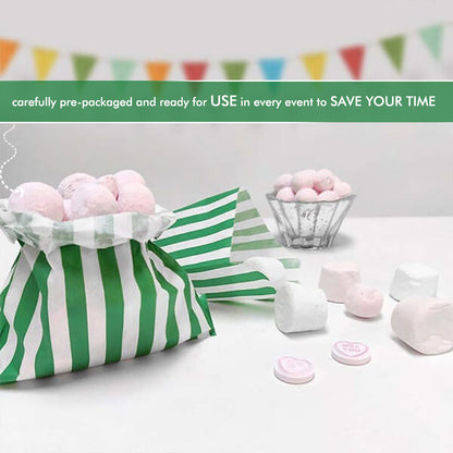 500 x Candy Paper Bags Striped Sweets Treats Parties Birthday Weddings 5" x 7"