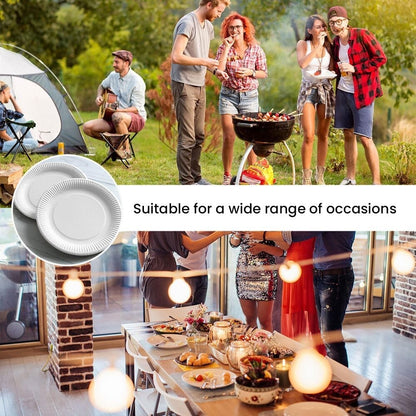 1000 x White Paper Plates 6" (15cm) Disposable Dishes for Catering Supply