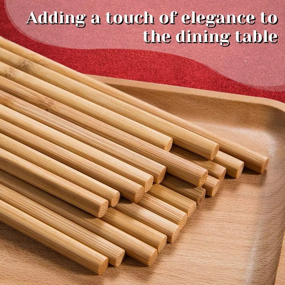 500 Pairs Wooden Chopsticks 9" (23cm) Japanese Chinese Cuisine Bamboo Chop Stick