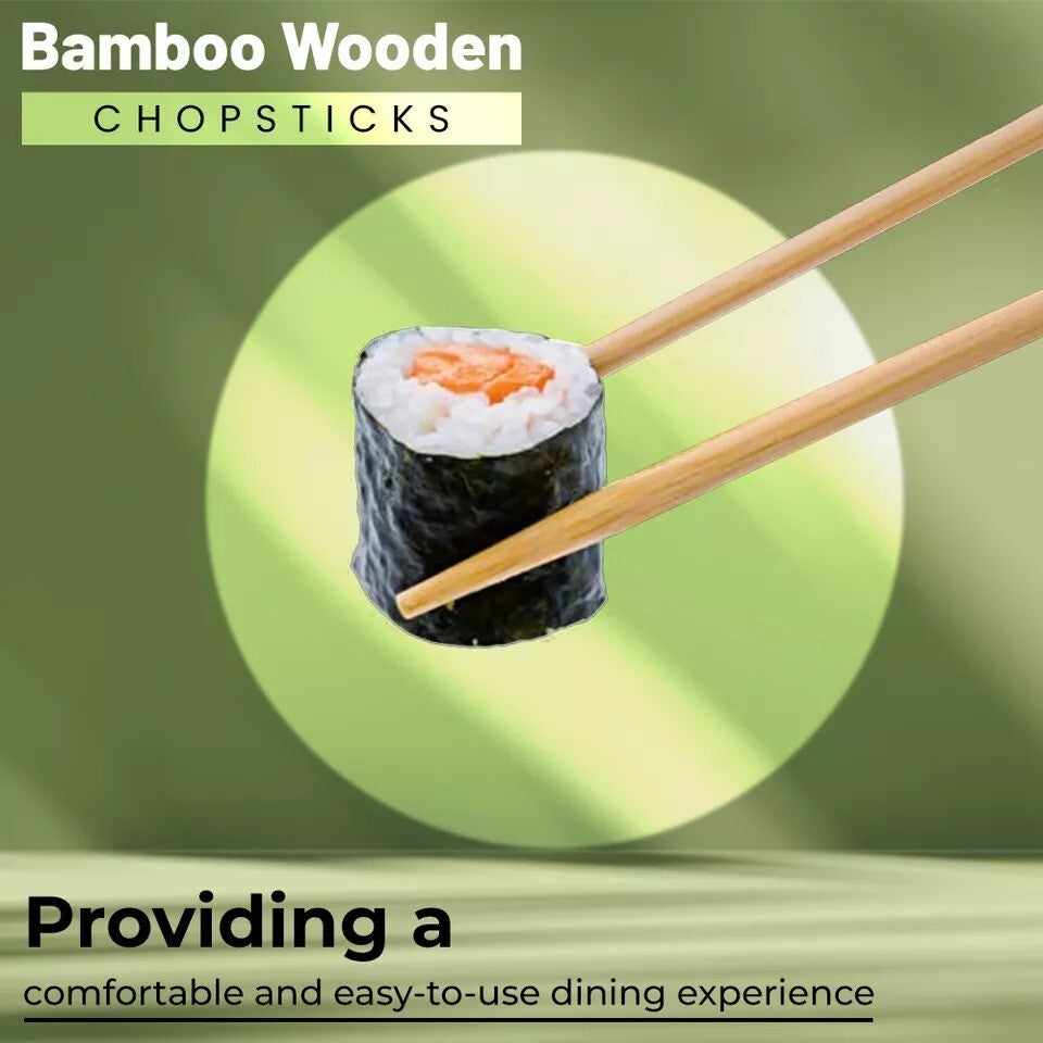 500 Pairs Wooden Chopsticks 9" (23cm) Japanese Chinese Cuisine Bamboo Chop Stick