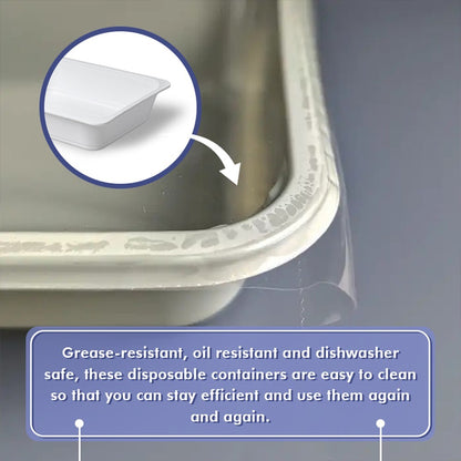 500 x Reusable Plastic Food Serving Tray 7" x 9" White Tray for Baking Freezing