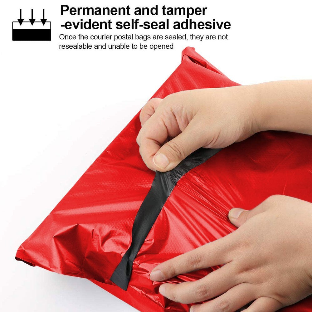 60 Red Mixed Size Mailing Bag 6 x 9, 9 x 12, 10 x 14, 12 x 16 (Each Size 15pcs)