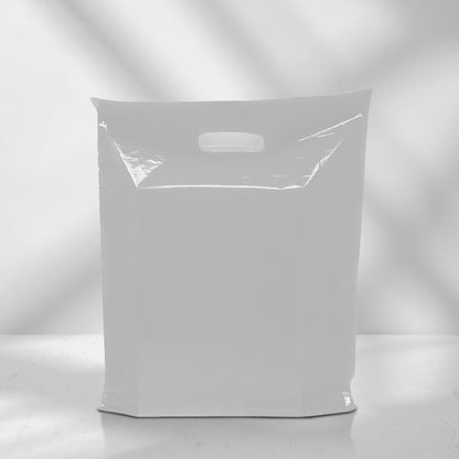 Plastic Patch Handle Carrier Bags Strong Handle Takeaway Plastic Bag for Cloths